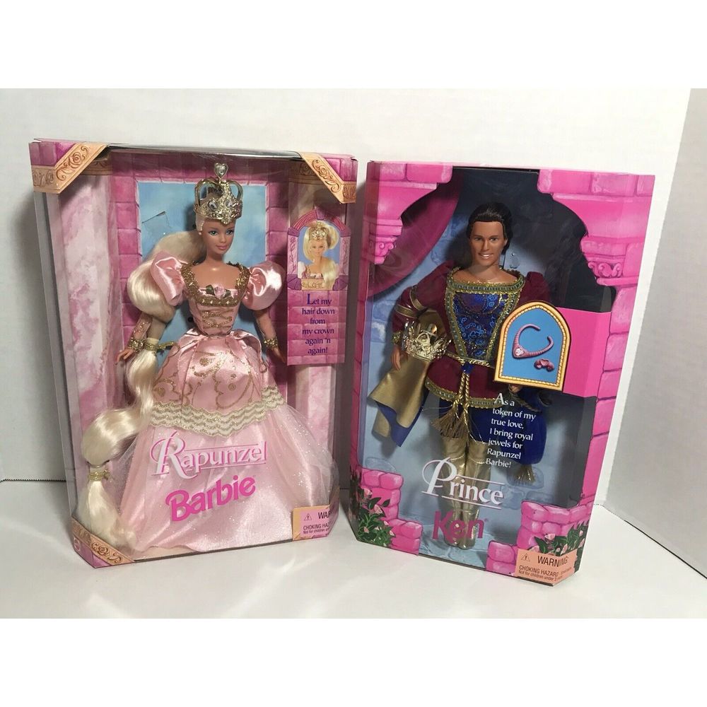 Rapunzel and Prince Ken Barbies Lot Set of 2 BNIB NRFB MIB PRICE FIRM
